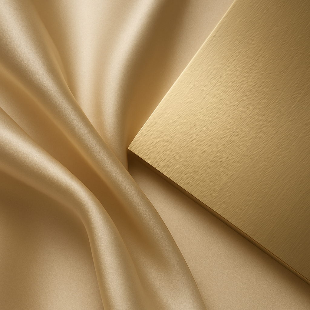 Luxury champagne and gold textile detail